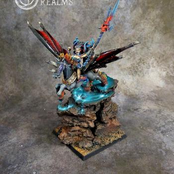 Dark Elves Morathi on Dark Pegasus by Awaken Realms