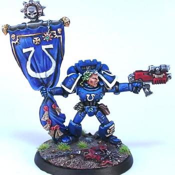 Skullz Limited Ultramarine Banner Bearer by EArkham