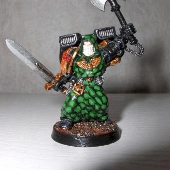 Salamander Chaplain with jumpback by Greylin666