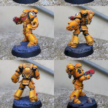 Imperial Fist assault Space Marine with Power-Fist ! by CerberusXt