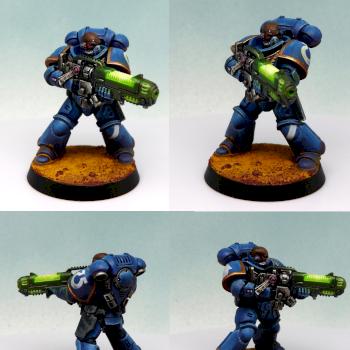 Ultramarine intercessor with hellblaster by RAFF
