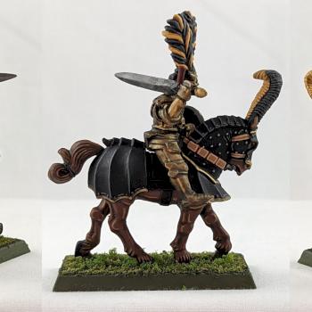 Warhammer The Empire Knights of the Blazing Sun unit champion by the Goat