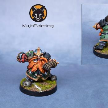 Bloodbowl Dwarf Bombarier by KujoPainting