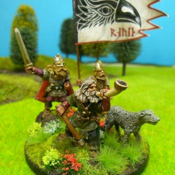 28mm Viking Command Base Saga Foundry Miniatures by avalonindustries2040