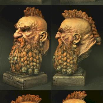 Dwarf Bust height 185mm by Scibor