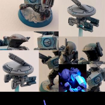 Tau Fire Warriors with Gun Drone by MurphyandOccam
