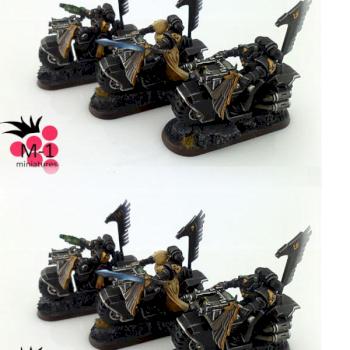 Dark Angels Ravenwing Bikers by malinek28
