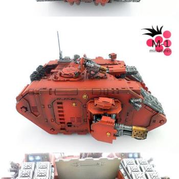 Blood Angels Land Raider Redeemer by malinek28