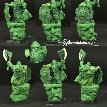 Dwarf Lord original green stuff sculpture 28mm signed by sculptor by Scibor
