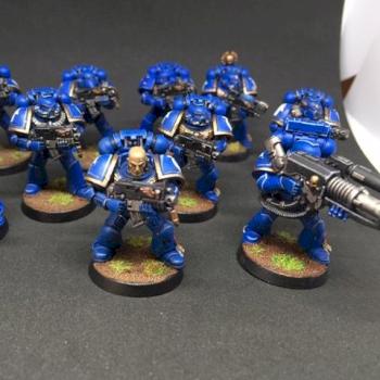 TACTICAL SQUAD ULTRAMARINES SPACE MARINES WARHAMMER 40k by juanlurockerman