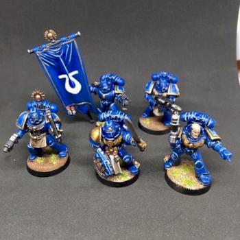 COMPANY COMMAND ULTRAMARINES SPACE MARINES WARHAMMER 40k by juanlurockerman
