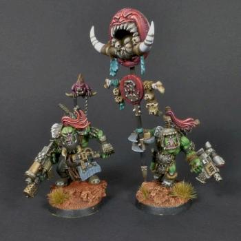 warboss ork and waaagh banner by Helsid
