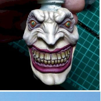 joker green stuff sculpting by Helsid