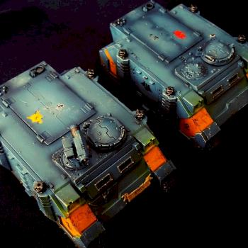 Space wolves Rhinos by dogparry