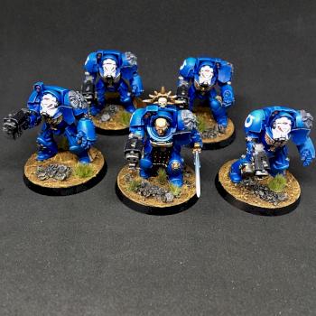 TERMINATOR SQUAD ULTRAMARINES SPACE MARINES WARHAMMER 40k painted by juanlurockerman