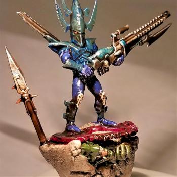 Dark Eldar warrior lizard stomp by Chukka