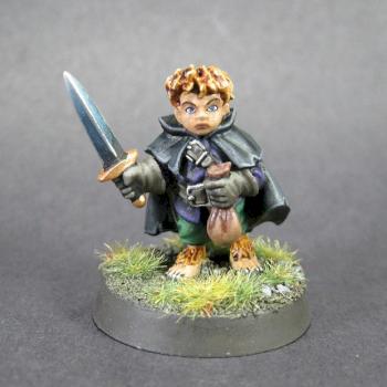 07004: Stitch Thimbletoe, Halfling Thief by mikecarrero