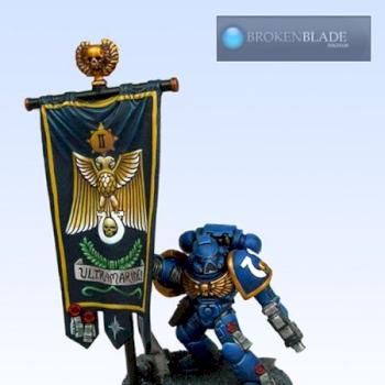 Space Marine Standard Bearer by Brokenblade