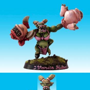 Varice Hilton, Blood Bowl Orc Cheerleader by Maneu
