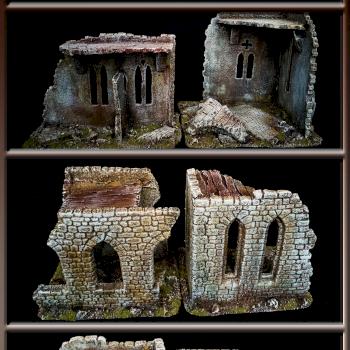 RUINS OF BUILDING WALLS SET by WarHorizone