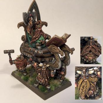 Thorgrim Grudgebearer, Dwarf King on Throne by da_griech