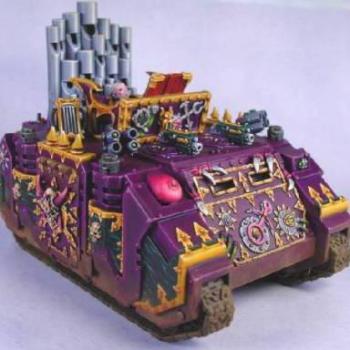 Slaanesh Command Rhino with Warp Amp by Commander Y