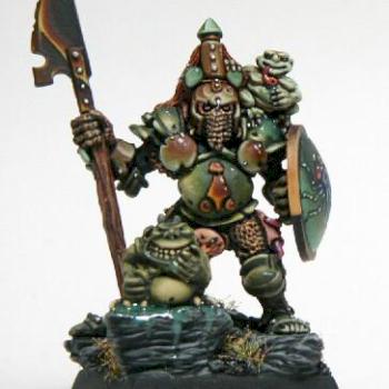 Chaos Champion of Nurgle with Nurglings by QiaoZhong