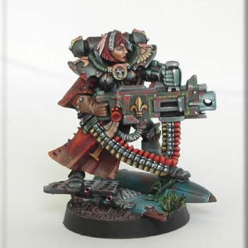 Sister of battle with a heavy bolter 2.1 by Mechian