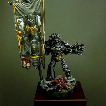 Black Templar standard Bearer by Flameon