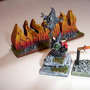 Night Goblin Shaman with Wall of Fire and Flaming Sword by Greenskinz