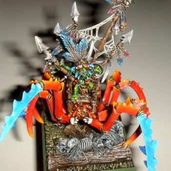Goblin boss on giant spider by Brucechan