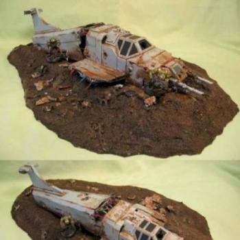 Crashed Marauder - scratchbuid terrain by marcineczek0