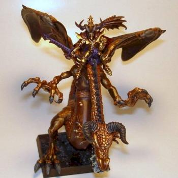 Dark elf Dragon in gold by primarchstudio