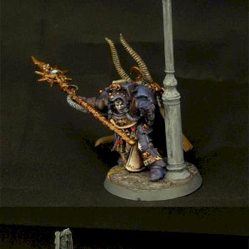 Chaos sorcerer of Tzeench in terminator armour by Idler studio