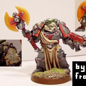 Emperors Fists Space Marine Veteran Sergeant with Power Axe by fraggL