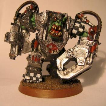 Converted Ork Warboss (Front View) (Remember Im only 13!) by Orky Dude