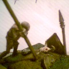 Zombie standing over grave by Terminalcase