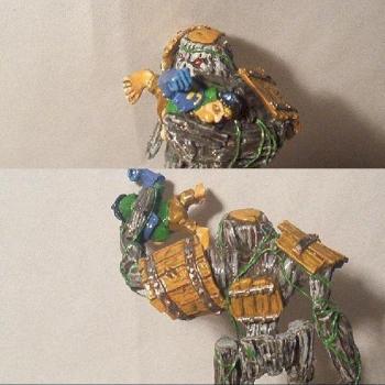 blood bowl treeman with halfling by herrfeldvoss