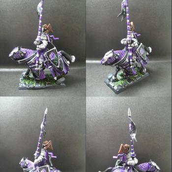 Warhammer Bretonnian Knight of Purple Roses by tinman755