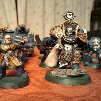 Marneus and his Ultramarines by Auselan
