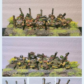 Oldhammer Dwarf Thunderers regiment by Curunnir