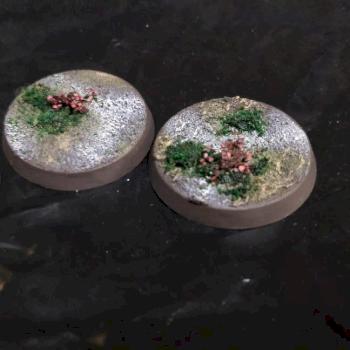 Three 32mm summer base for warhammer and other games by Gachi_paints