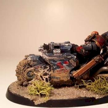 Crimson Fists Primaris Outrider by Mercer Guncult