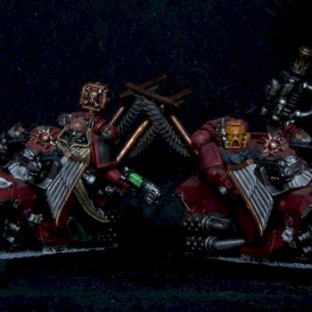 Blood Angels Bike Squad by Luplon