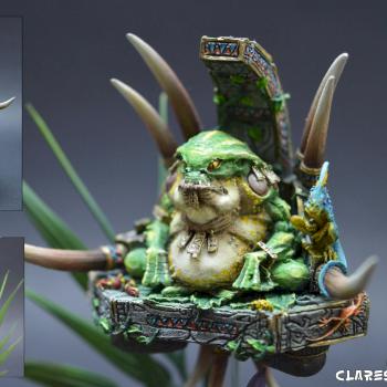 Lizardmen Slann Starmaster  - Mago Sacerdote Slann by Yorel88