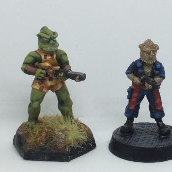 Star Trek foes: Gorn, Jem'Hadar, Cardassian and Romulan (28mm) by Byteknight