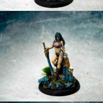 barbarian female warrior by miniking