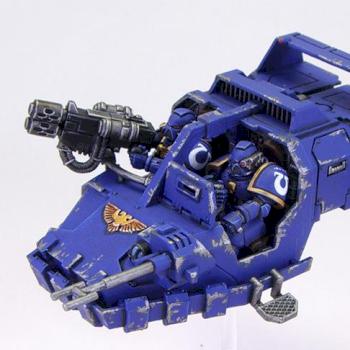 Space Marine Ultramarines Landspeeder with Multimelta by richardvan