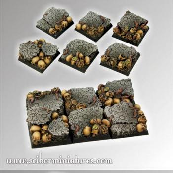 Chaos Ground Square Bases 25mm by Scibor