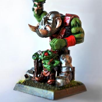 Orc Big Boss Gruzhrak with his little friend Gozubim by diabloo23